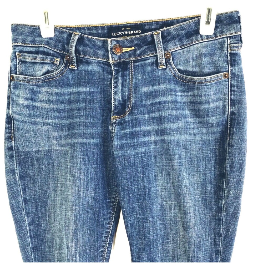 Lucky Brand Jeans 27" Regular Lolita Skinny Zip Pockets Medium Wash Preppy
